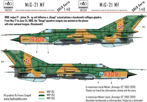 Had models - MiG-21 MF HUNAF 9309