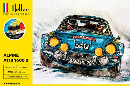 Heller - STARTER KIT Alpine A110(1600) Kit Ref. (including paints,brush and glue) (including paints,brush and glue)