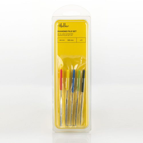 Heller - Diamond file set 100 mm (5 pieces)