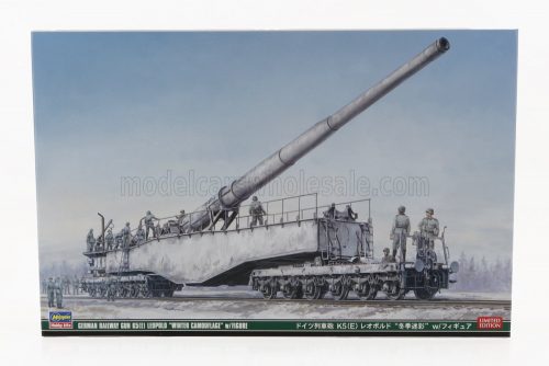 Hasegawa - KRUPP GUN K5(E) LEOPOLD WINTER CAMOUFLAGE 1941 - WITH FIGURES /