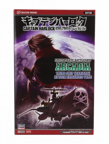 Hasegawa - TV SERIES SPACE PIRATE BATTLESHIP ARCADIA THIRD SHIP ATTACK ENHANCED TYPE CAPTAIN HARLOCK /