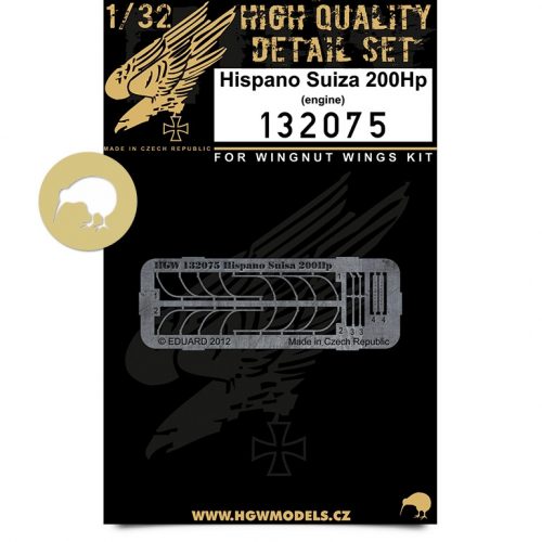 HGW Models - 1/32 SE.5a - Hispano Suiza 200 Hp Engine - Photo-etched Sets  - Wingnut Wings