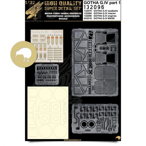 HGW Models - 1/32 Gotha G.IV - Super Detail Set - Photo-etched Sets  - Wingnut Wings