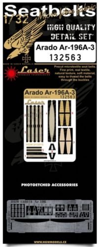 HGW Models - 1/32 Arado Ar 196A-3 - Fabric Seat Belts  - pre-cut (laser) Revell