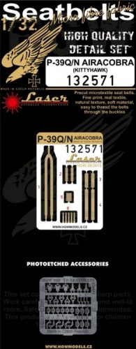 HGW Models - 1/32 P-39Q/N Airacobra - Fabric Seat Belts  - pre-cut (laser) Kittyhawk