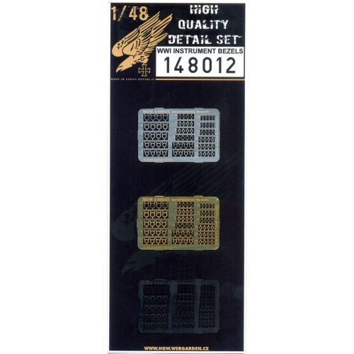 HGW Models - 1/48 WWI Instrument Bezels - Photo-etched Sets  - designed for various brands