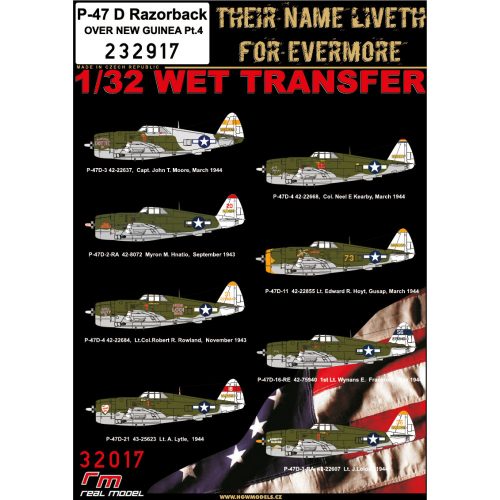 HGW Models - 1/32 P-47D RAZORBACK OVER NEW GUINEA Pt.4 Markings