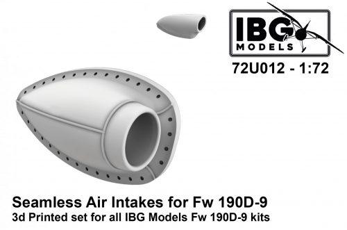 IBG - 1/72 Seamless Air Intakes for Fw 190D-9 (3d printed set)