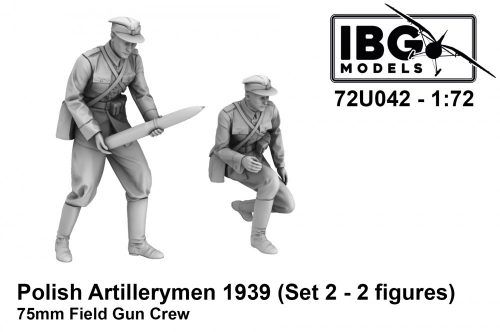 IBG - 1/72 Polish Artillerymen - 75mm Field Gun Crew Set 2 (3d printed - 2 figures)