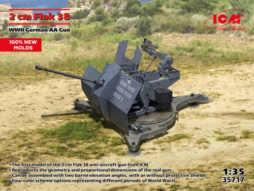 ICM - 1:35 ICM Flak 38, WWII German AA Gun (100% new molds)