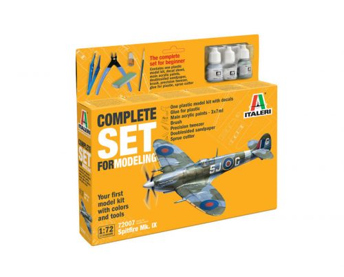 Italeri - 1:72 Spitfire Mk.IX - Complete Set For Modeling - Starter kit