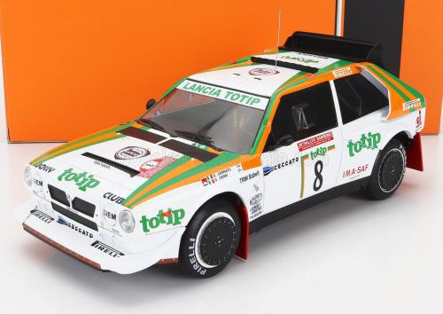 Ixo-Models - LANCIA DELTA S4 TOTIP N 8 2nd RALLY SANREMO 1986 D.CERRATO - C.CERRI WHITE GREEN