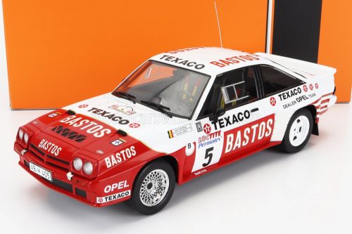 Ixo-Models - OPEL MANTA 400 BASTOS N 5 RALLY YPRES 1985 G.COLSOUL - A.LOPES WHITE RED