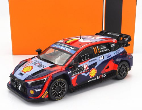 Ixo-Models - HYUNDAI i20 N RALLY1 TEAM SHELL MOBIS WRT N 11 3rd RALLY MONTECARLO 2023 THIERRY NEUVILLE - MARTIJN WYDAEGHE 2 TONE BLUE RED