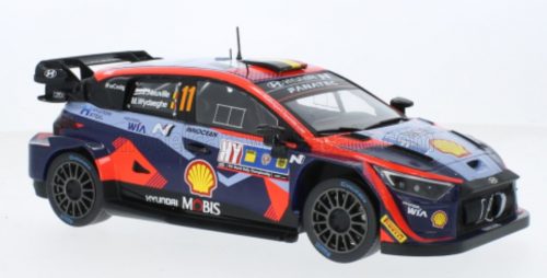 Ixo-Models - HYUNDAI i20 N RALLY1 TEAM SHELL MOBIS WRT N 11 3rd RALLY MONTECARLO 2023 THIERRY NEUVILLE - MARTIJN WYDAEGHE 2 TONE BLUE RED