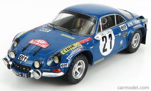 Ixo-Models - Renault Alpine A110 1800S N 21 Rally Montecarlo 1973 J-P.Nicolas - M.Vial Blue Met