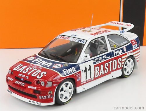 Ixo-Models - Ford England Escort Rs Cosworth Bastos N 11 Rally Ypres 1995 M.Duez - D.Grataloup Red White Blue