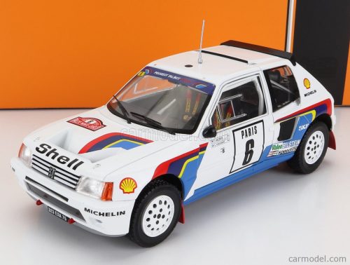 Ixo-Models - Peugeot 205 T16 N 6 Rally Montecarlo 1985 T.Salonen - S.Harjanne White Blue Red