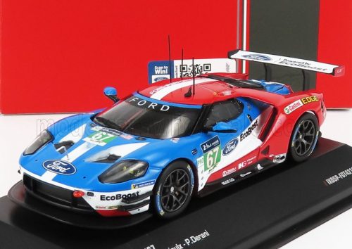 Ixo-Models - FORD USA GT 3.5L TURBO V6 TEAM FORD CHIP GANASSI UK N 67 LMGTE PRO 2nd 24h LE MANS 2017 H.TINCKNELL - A.PRIAULX - P.DERANI RED BLUE WHITE