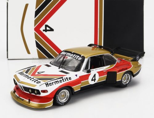 Ixo-Models - BMW 3.5 CSL gr.5 TEAM BMW HERMETITE N 4 WINNER 6h SILVERSTONE 1976 JOHN FITZPATRICK - TOM WALKINSHAW WHITE GOLD RED