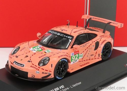 Ixo-Models - Porsche 911 991 Rsr Team Porsche Gt N 92 Winner Lmgte Pro Class Pink Pig Tribute 24H Le Mans 2018 M.Christensen - K.Estre - L.Vanthoor Pink