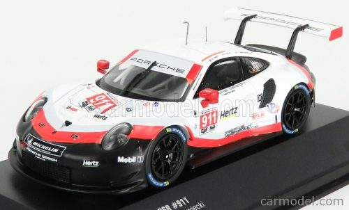 Ixo-Models - Porsche 911 991 Rsr Porsche Gt Team N 911 24H Daytona 2018 F.Makowieckie - P.Pilet - N.Tandy White Black Red