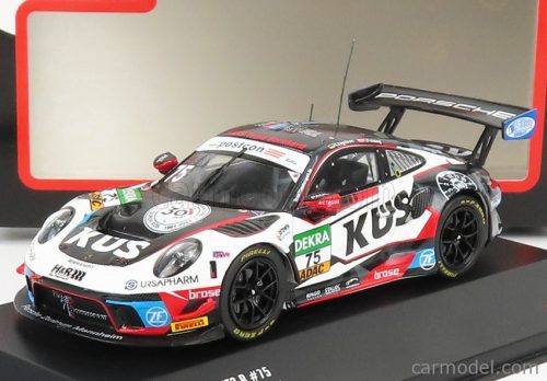 Ixo-Models - Porsche 911 991 Gt3 R Team Kus 75 Bernhard N 75 Adac Gt Masters 2021 C.Engelhart - T.Preining White Black Red