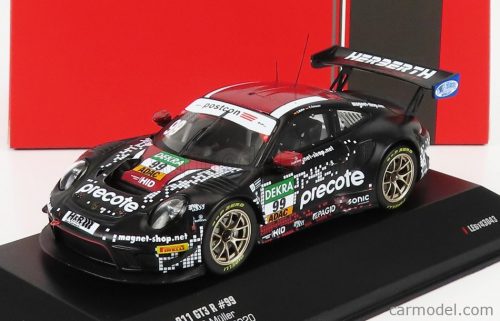 Ixo-Models - Porsche 911 991-2 Gt3 R Precote Herbert Motorsport Team N 99 Adac Gt Masters 2020 S.Muller - R.Renauer Black Red