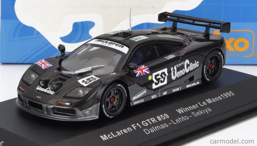 Ixo-Models - Mclaren F-1 Gtr Ueno Clinic N 59 Winner 24H Le Mans 1995 (Night Version) Y.Dalmas - M.Sekiya - J-J.Lehto Black Met Grey