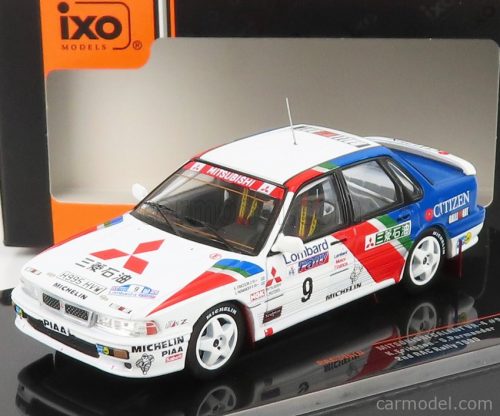 Ixo-Models - Mitsubishi Galant Vr-4 N 9 2Nd Rally Rac Lombard 1990 K.Eriksson - S.Parmander White Red Blue