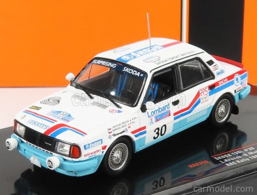 Ixo-Models - Skoda 130L N 30 Rally Rac Lombard 1987 L.Krecek - B.Moti White Light Blue