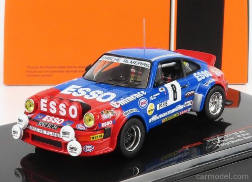 Ixo-Models - Porsche 911Sc (Night Version) N 8 Rally Montecarlo 1982 J.L.Therier - M.Vial Blue Red