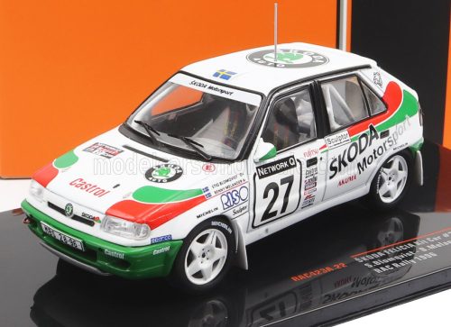 Ixo-Models - SKODA FELICIA TEAM SKODA MOTORSPORT N 27 3rd RALLY RAC LOMBARD 1996 S.BLOMQVIST - B.MELANDER WHITE RED