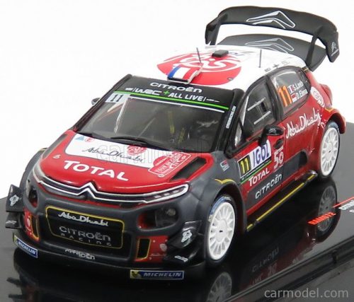 Ixo-Models - Citroen C3 Wrc Abu Dhabi N 11 Rally Tour De Corse 2018 S.Loeb - D.Elena Red White Grey