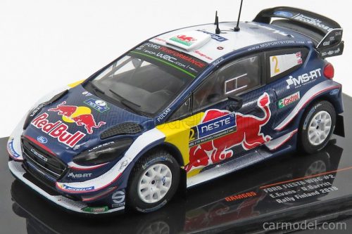 Ixo-Models - Ford England Fiesta Wrc Red Bull N 2 Rally Finland 2018 E.Evans - D.Barritt Blue White Yellow Red