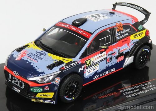 Ixo-Models - Hyundai I20 R5 N 30 Rally Sardegna Italy 2020 J.Huttunen - M.Lukka 2 Tone Blue Red