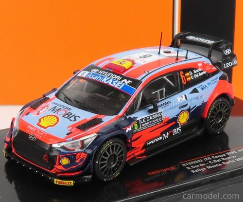 Ixo-Models - Hyundai I20 Wrc Coupe Mobis N 6 Rally Montecarlo 2021 D.Sordo - C.Del Barrio 2 Tone Blue Red