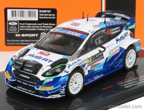 Ixo-Models - Ford England Fiesta Wrc N 44 Rally Montecarlo 2021 G.Greensmith - E.Edmondson Blue White