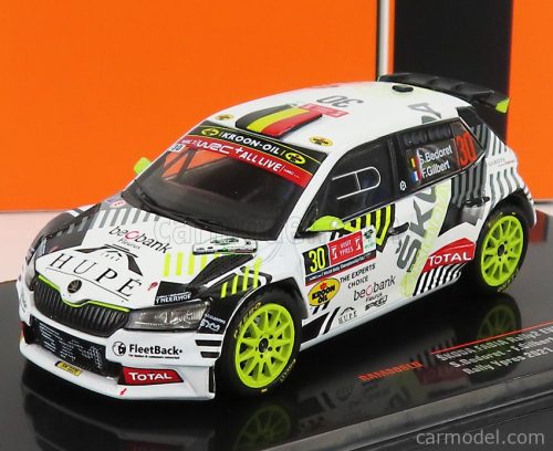 Ixo-Models - Skoda Fabia Rally2 Evo N 30 Rally Ypres 2021 S.Bedoret - F.Gilbert White Black Yellow