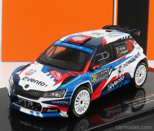 Ixo-Models - Skoda Fabia Rally2 Evo N 30 Rally Montecarlo 2022 F.Loix - P.Tsjoen White 2 Tone Blue