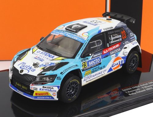 Ixo-Models - SKODA FABIA RALLY2 EVO N 23 RALLY FINLAND 2022 T.ASUNMAA - V.MANNISENMAKI LIGHT BLUE WHITE