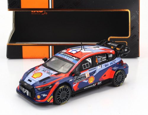 Ixo-Models - HYUNDAI i20 N RALLY1 TEAM SHELL MOBIS WRT N 4 8th RALLY MONTECARLO 2023 LAPPI ESAPEKKA - JANNE FERM 2 TONE BLUE RED