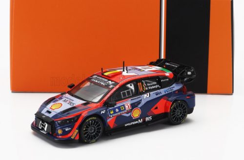 Ixo-Models - HYUNDAI i20 N RALLY1 TEAM SHELL MOBIS WRT N 11 WINNER RALLY CENTRAL EUROPEAN 2023 THIERRY NEUVILLE - MARTIJN WYDAEGHE 2 TONE BLUE RED