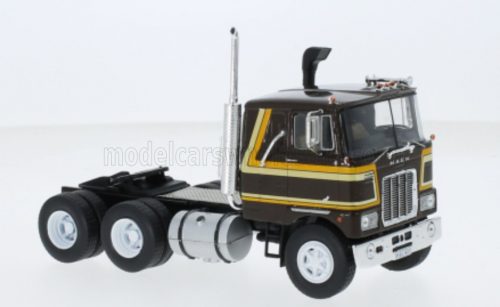 Ixo-Models - MACK F-SERIES TRACTOR TRUCK 3-ASSI 1977 BROWN 2 TONE YELLOW