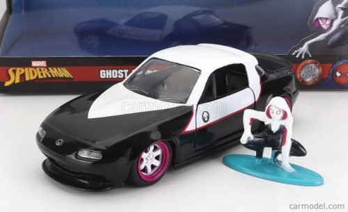 Jada - Mazda Miata With Marvel Ghost Spider 1990 Black White