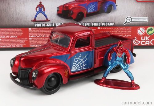 Jada - Ford Usa Pick-Up With Spiderman Figure 1941 Red Blue