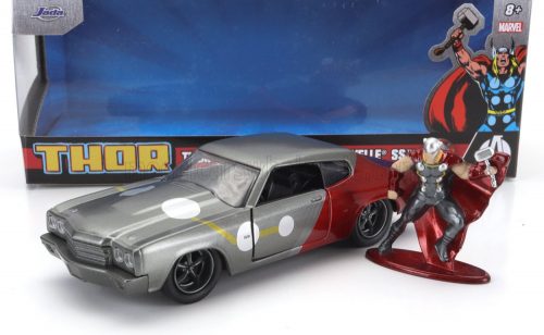 Jada - CHEVROLET CHEVELLE SS 1970 WITH THOR FIGURE GREY RED