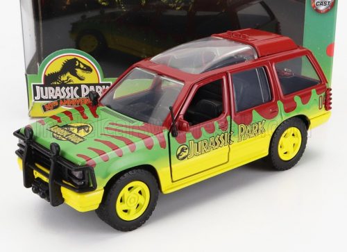 Jada - FORD USA EXPLORER JURASSIC PARK 1995 RED GREEN YELLOW