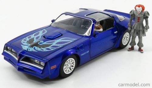 Jada - Pontiac Firebird With It Pennywise & Henry Bower'S Figure 1977 Blue