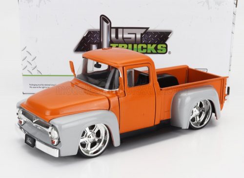 Jada - FORD USA F-100 CUSTOM PICK-UP 1956 ORANGE GREY